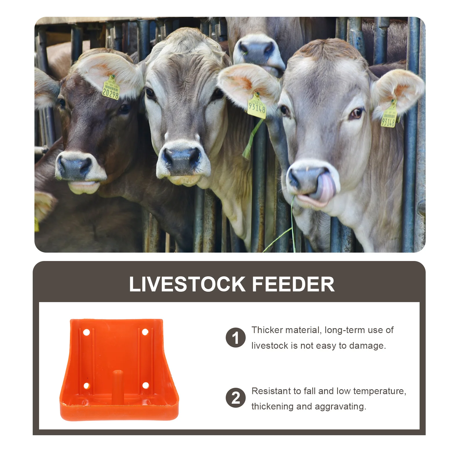 

1Pcs Thickened Lick Brick Box for Livestock Heavy Duty Fodder Feeder for Cattle Sheep Horse Nutrient Block Storage