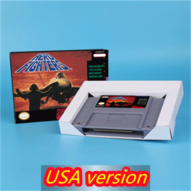 for Aero Fighters 16bit game card for USA NTSC version SNES video game console