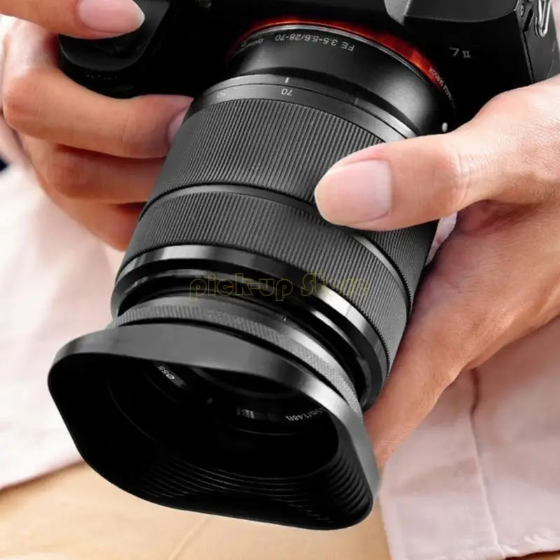 Q5WAエッセンシャル62mm平方レンズフードシェードカバープロのアマチュアシューター