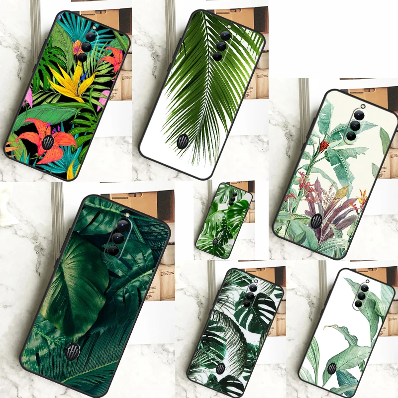 Tropical leaves Case For ZTE Nubia Red Magic 9 Pro Plus RedMagic 8 8S Pro Plus 6 7 6S 7S Pro 5G 5S 6R Cover