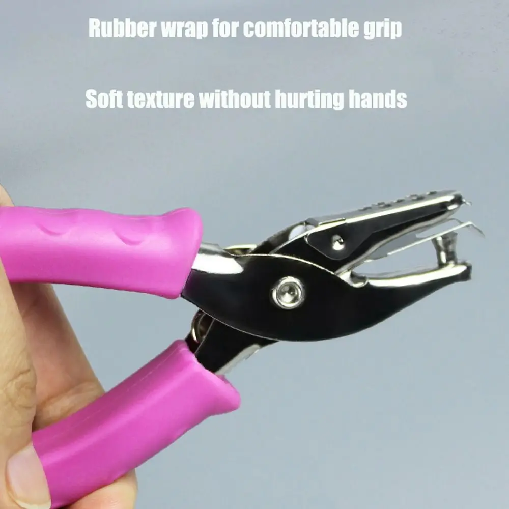 Useful 6mm Single Hole Puncher DIY non-slip handle Hole Punch Mini Hand Tool Paper Cutter School Office Binding Stationery