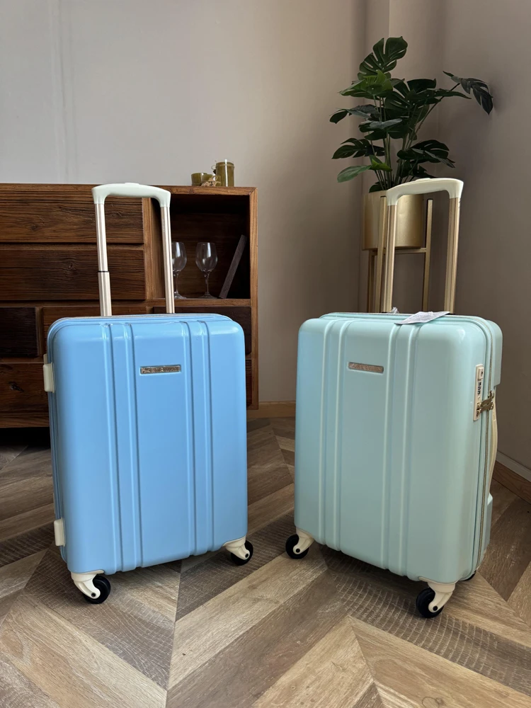 

Hinto 20-дюймовый чемодан для ручной клади с бесшумными универсальными колесами Lage Faionable Материал ПК и дорожная сумка для молодежи