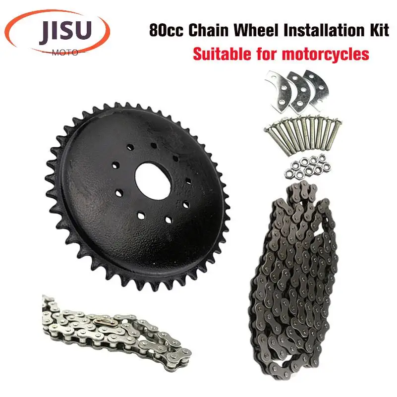 44 Tooth Rear Drive Sprocket Engine Set Mount Pads Kit Fit 49cc 66cc 80cc Motorised Bicycle Bike Rear Drive Sprocket
