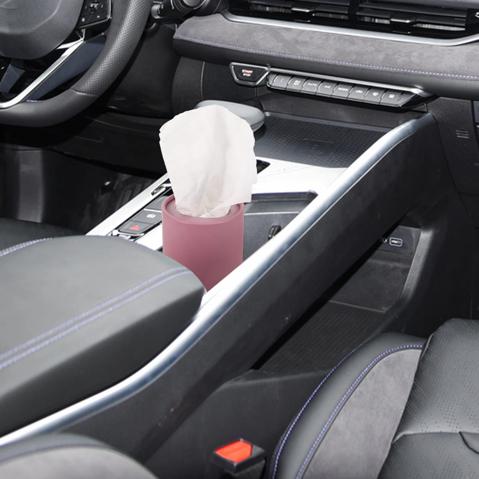 

2pcs Tissue Box Tissue Box For Car Cylinder Holder Refillable Travel Container Portable Storage Organizer Dust