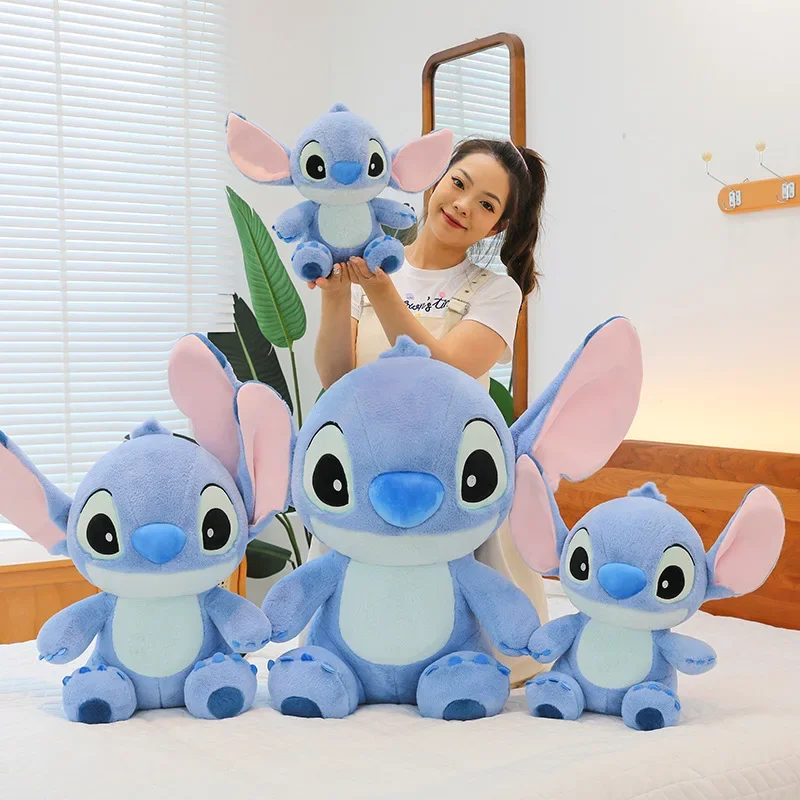 30/80CM Disney Lilo and Stitch Plush Toys Dolls Anime Stitch Kawaii Cartoon Stuffed Plushie Doll Pillow Children's Birthday Gift