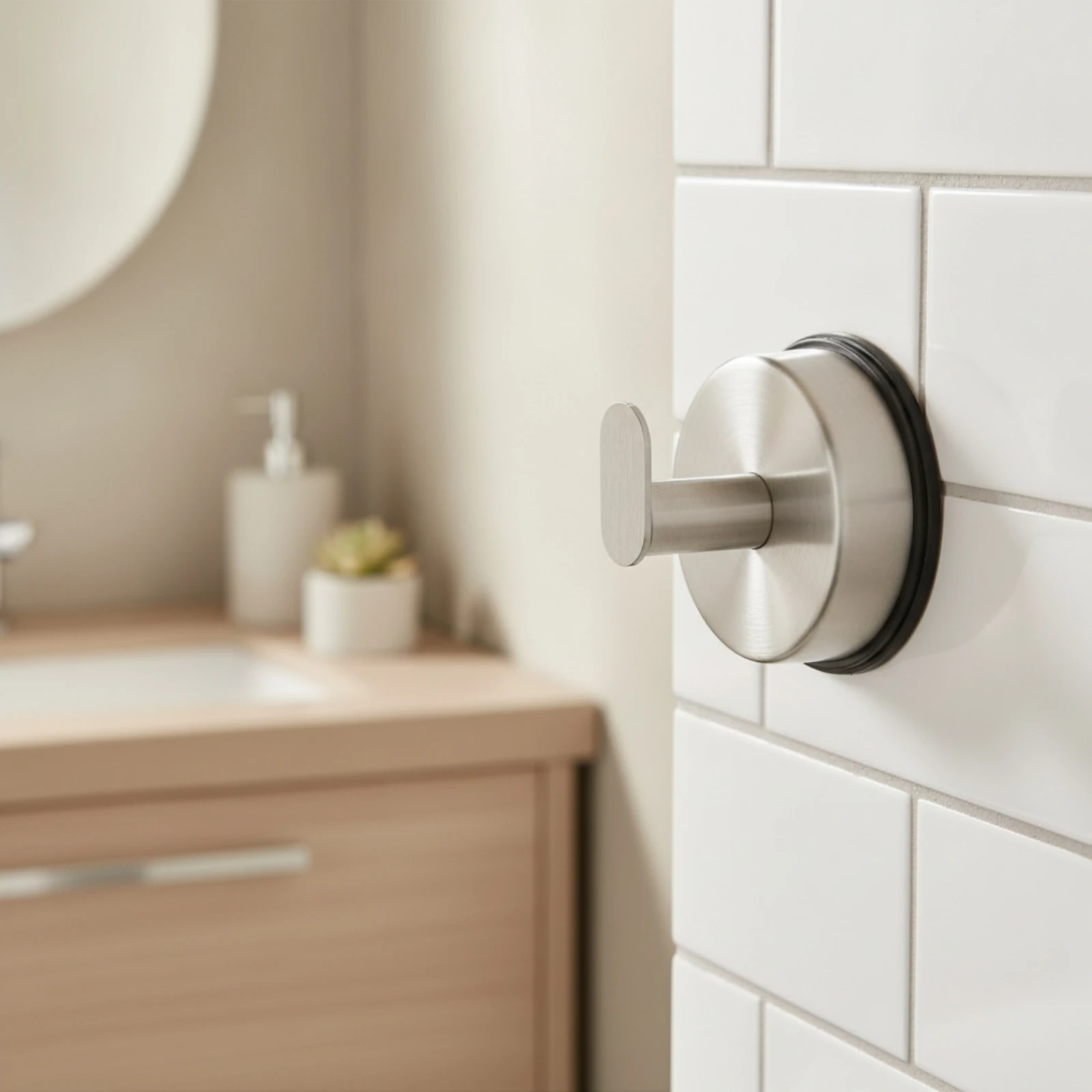 Suction Hooks Brushed Stainless Steel Suction Cup Hooks Damagedamageless Heavy Duty for Renters, Bathroom, Shower