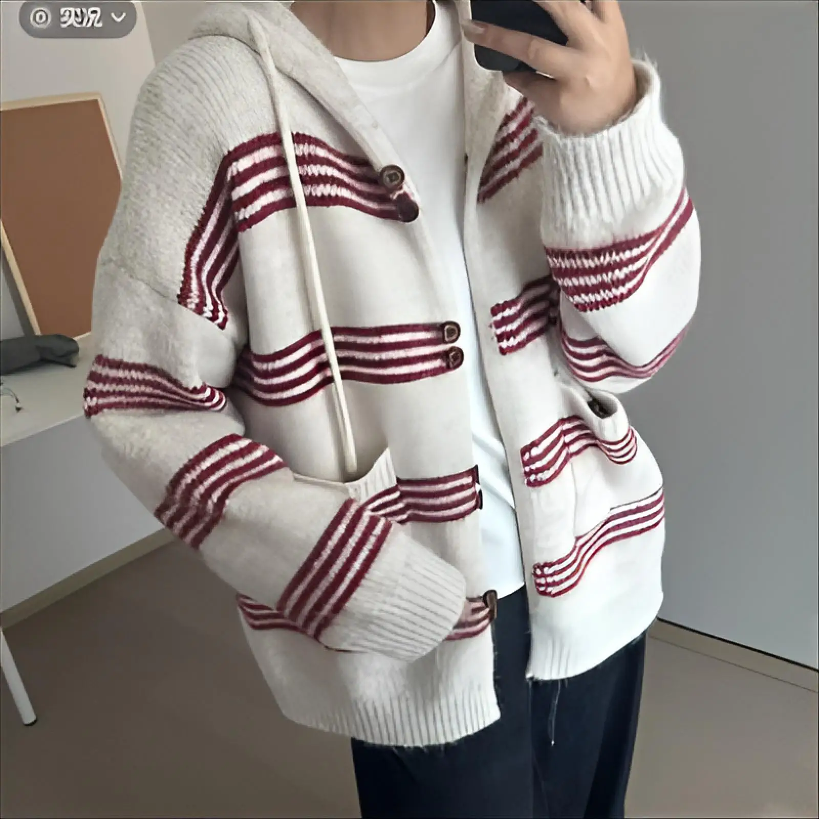 

Cardigans Vitage Sweaters Womens Spring Nature Batwing Openwork Irregular Tonal Loose-Thickened Leisure Sleeved Embellished Slim