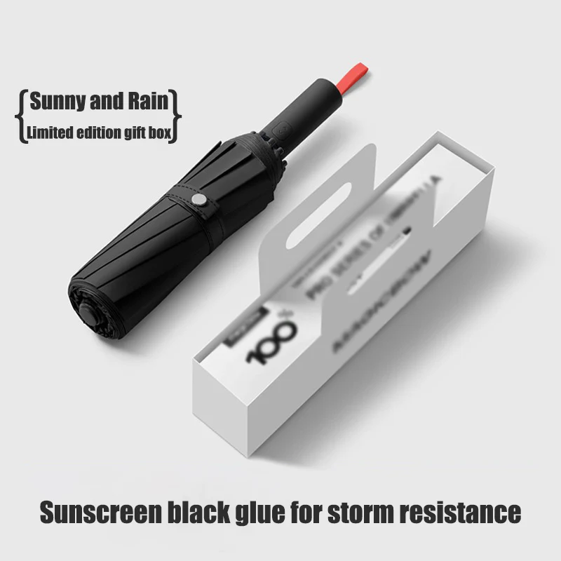التلقائي بالكامل يندبروف قوية التلقائي مظلة قابلة للطي 72 العظام الشمس والمطر حماية المظلات للرجال النساء هدية مجموعة #5
