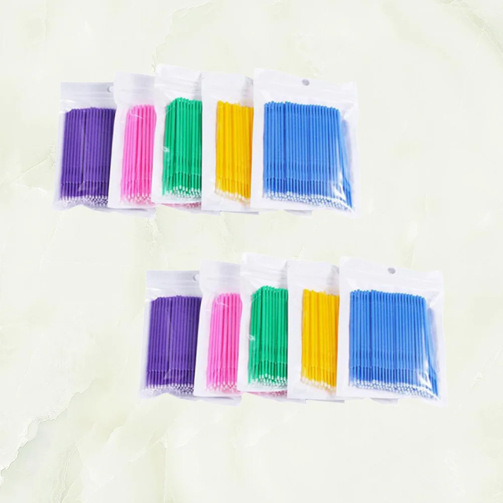 

500 pcs Eyelash Cleaning Rods Disposable Grafting Tools Bendable For Lash Primer Remover Application Salon Use Makeup Cotton