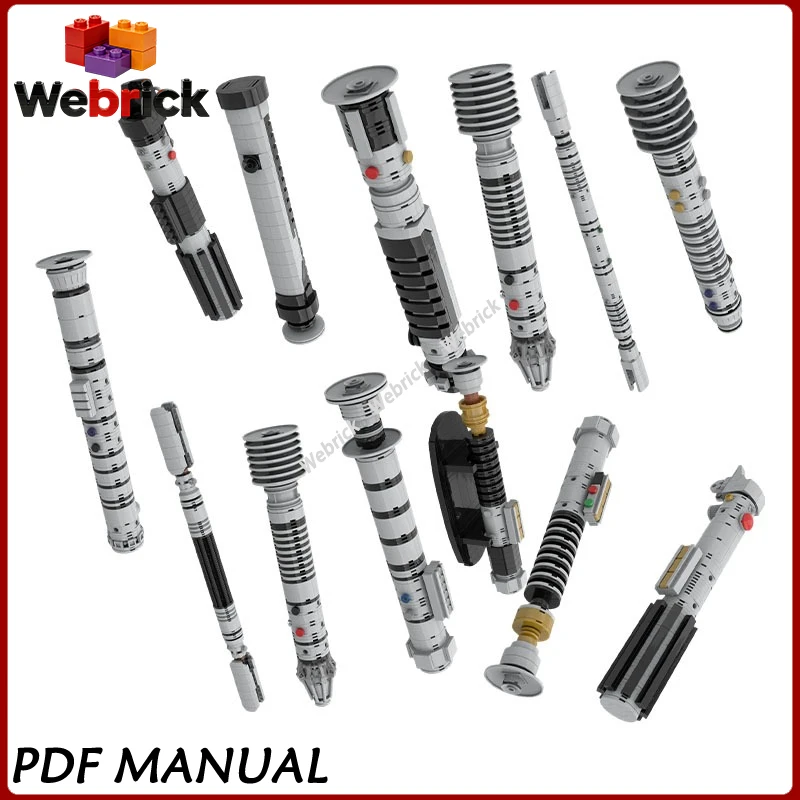 

Конструктор MOC «Меч света из космической войны»: классический дизайн по мотивам фильма, универсальный держатель для демонстрации