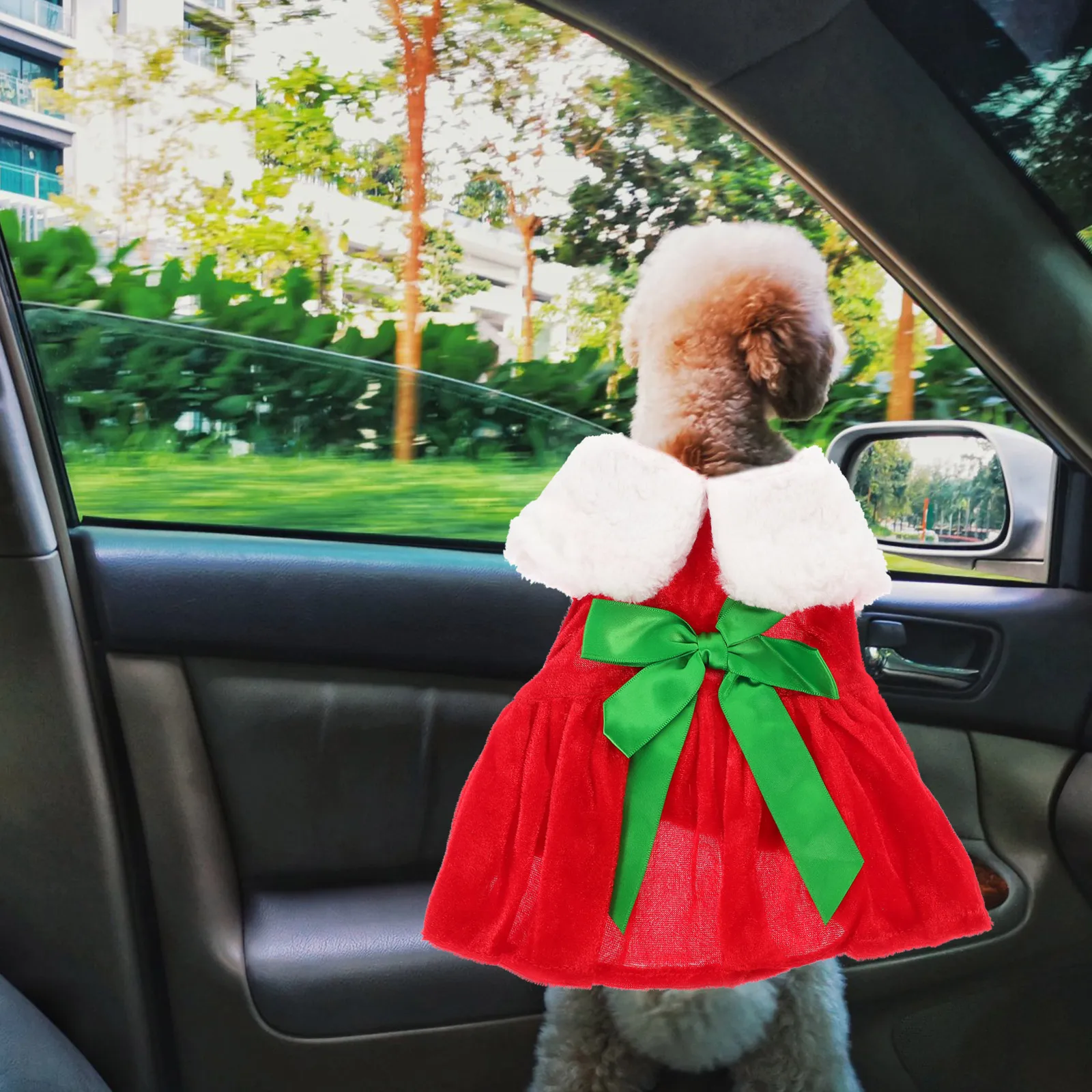 

Christmas Santa Dog Dress Warm Winter Clothes For Dogs Clothes Golden Velvet Puppy Size Comfortable Pet Coat