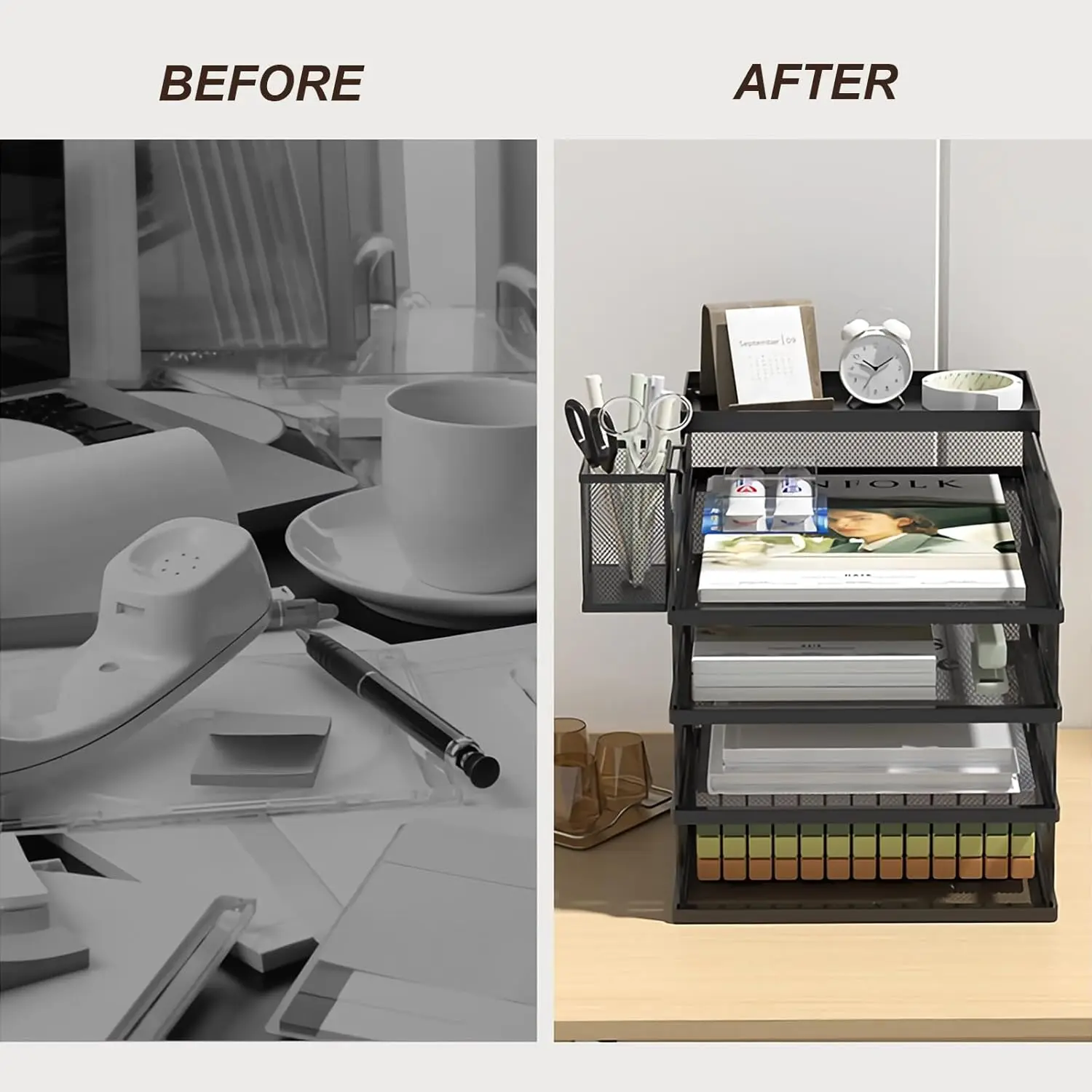 5-tier stackable desk organizer: review & risk #5