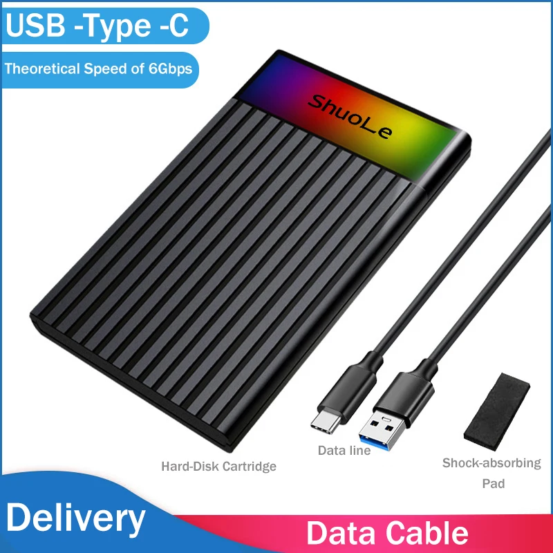 Uthai Typ-C tragbare Festplatte Gehäuse Farbverlauf 2,5-Zoll-Laptop externe Sata serielle Festplatte Fall