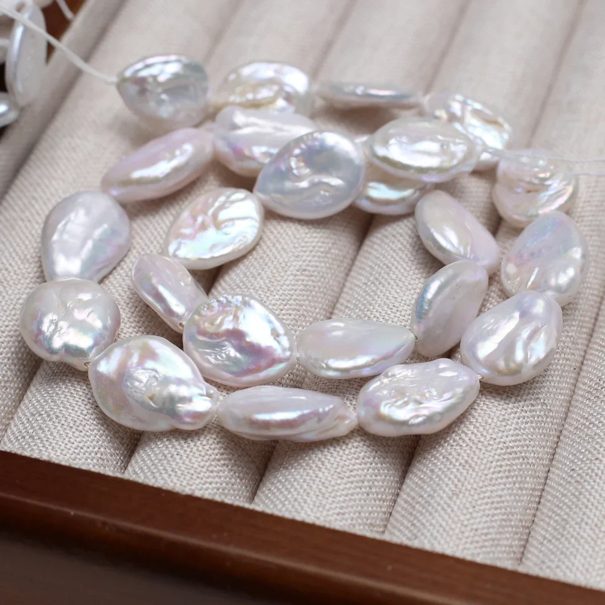 Natural Freshwater Pearls 13x18-14x22mmAAAA Teardrop Oval Pearl Bead Jewelry Make DIY Necklace Bracelet Accessories Wedding