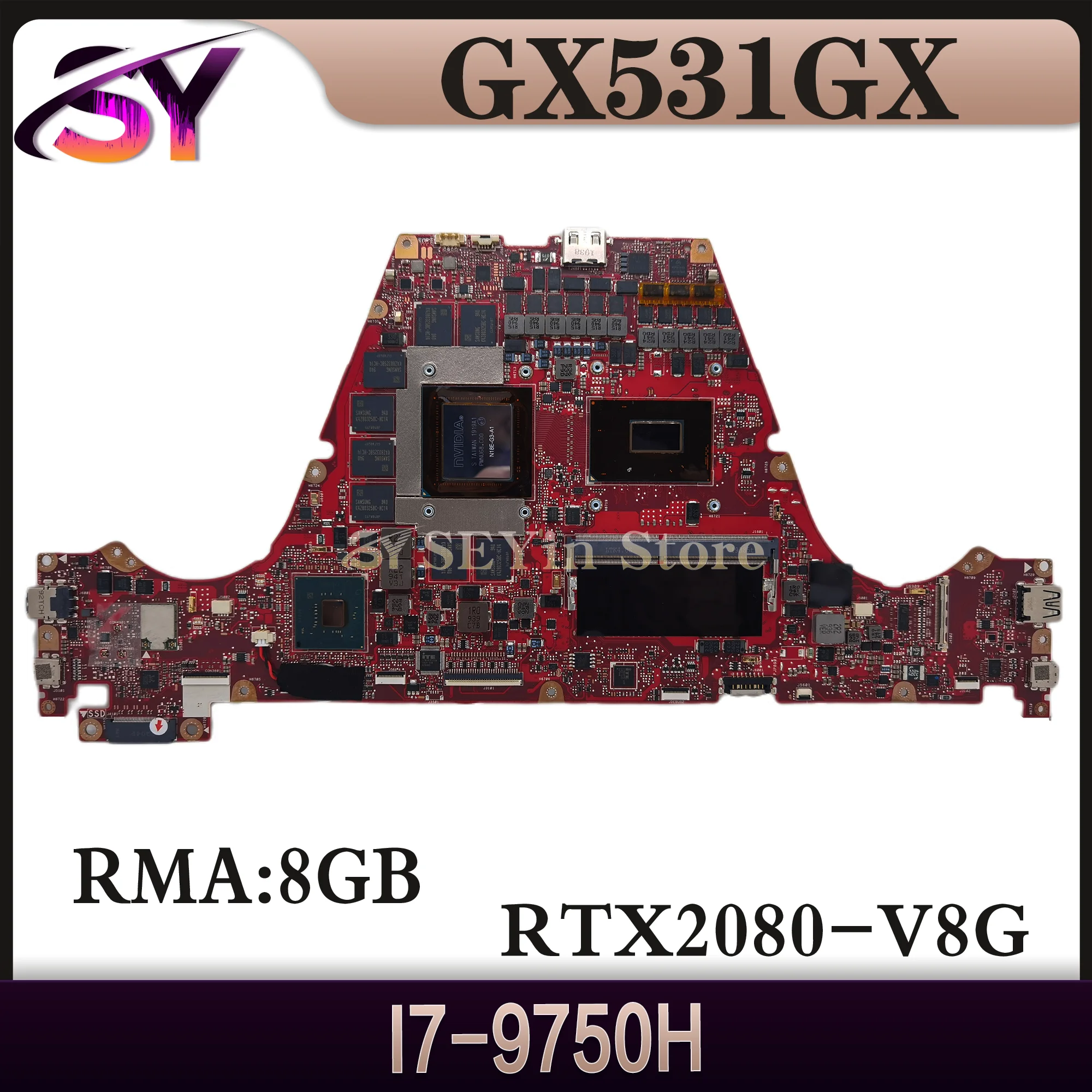 Mainboard For ASUS GX531GW GX531GV GX531GM GX531GWR GX531GX GX531GS GX531G Laptop Motherboard i7 8th/9th Gen V6G/V8G