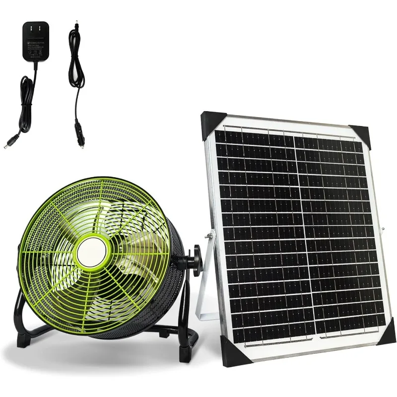 

Battery Operated Solar Powered Fan, Home or Outdoor Portable Fan, Can Running 5-24 Hours, Design For Shed,Hurricane Fan,with USB