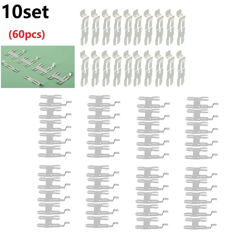 Nickel Plating Strip para baterias de lítio, folhas de níquel, aço chapeado, Brand New, 10Set (Total 60Pcs), 37.8*26.5mm