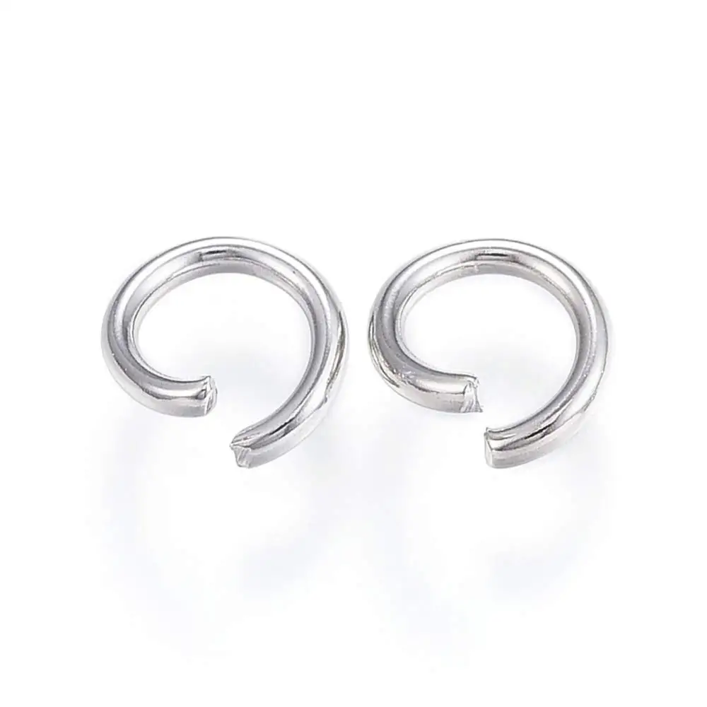 Hypoallergenic Stainless Steel Open Jump Rings 1mm Thick Surgical Steel Round Ring Connectors for DIY Chainmail Jewelry Making