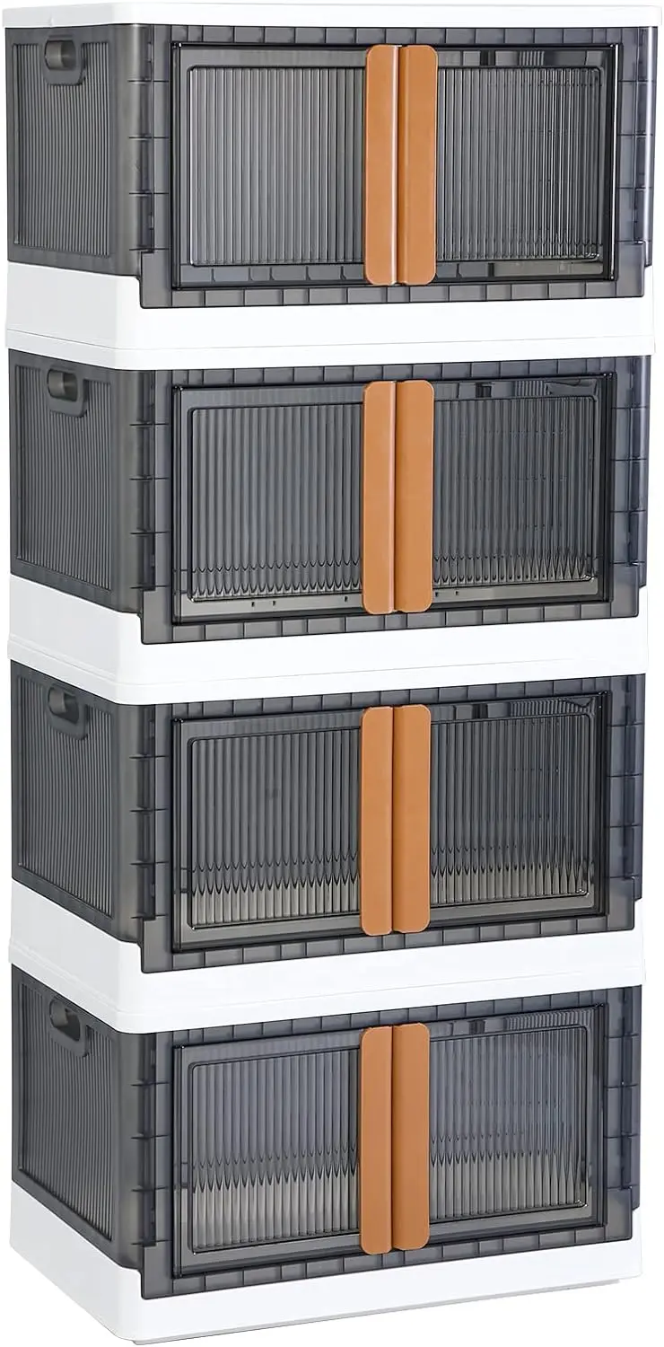 

Storage Cabinet - Room Organizer, Plastic Shelves Organizer, Storage Bins with Lids, Collapsible Outdoor Storage Box,