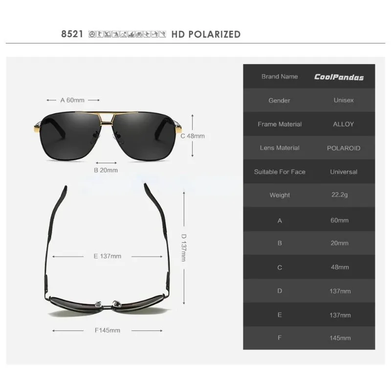 Top Aluminum Magnesium Square Polarized  Photochromic Sunglasses Men Sun Glasses Military Safety Driving Oculos De Sol Masculino