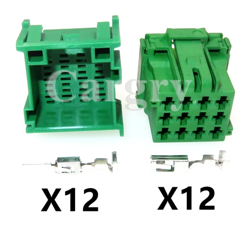 Imagen 2 del producto 1 Juego de reproductor de CD automático, Conector de cable eléctrico 1-967627 8-968972-1 1 1-967627-1, conector verde para coche con Terminal