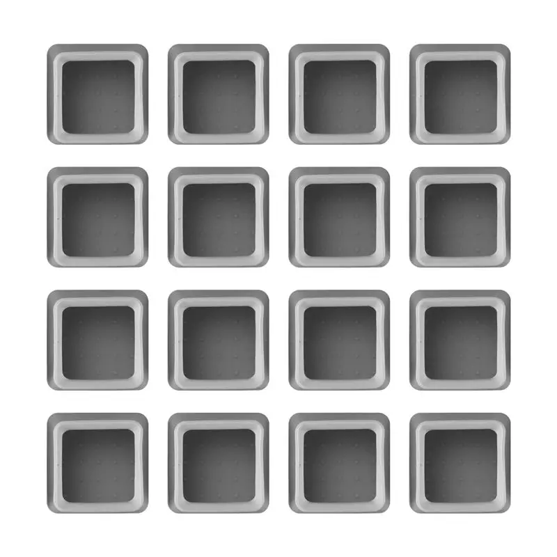 YANA50I 16Pcs Chair Leg Caps Silicone Floor Protector Square Furniture Table Feet Cover Anti-Slip Bottom Chair Pads