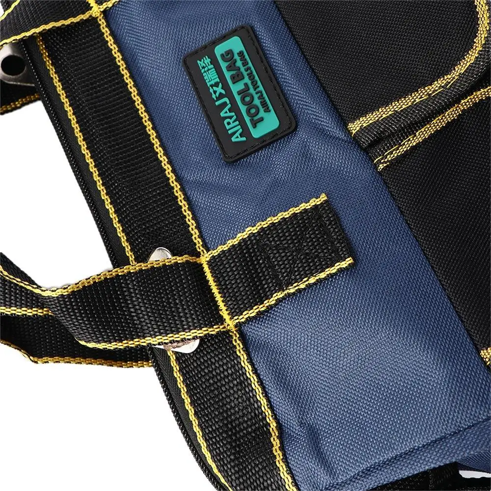 Multi-Pocket Oxford Cloth Tool Bag Waterproof Wear Resistant Tool Storage Bag Thickened Anti-Fall Electrician Bag Electrician