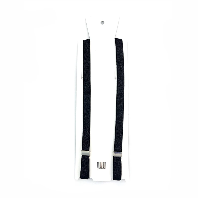 Fashion Women`s Unisex Clip-on Elastic Braces 1.5cm Wide 2 Black Sliver Glitter Suspenders Slim Suspender Y-back Straps Gallus