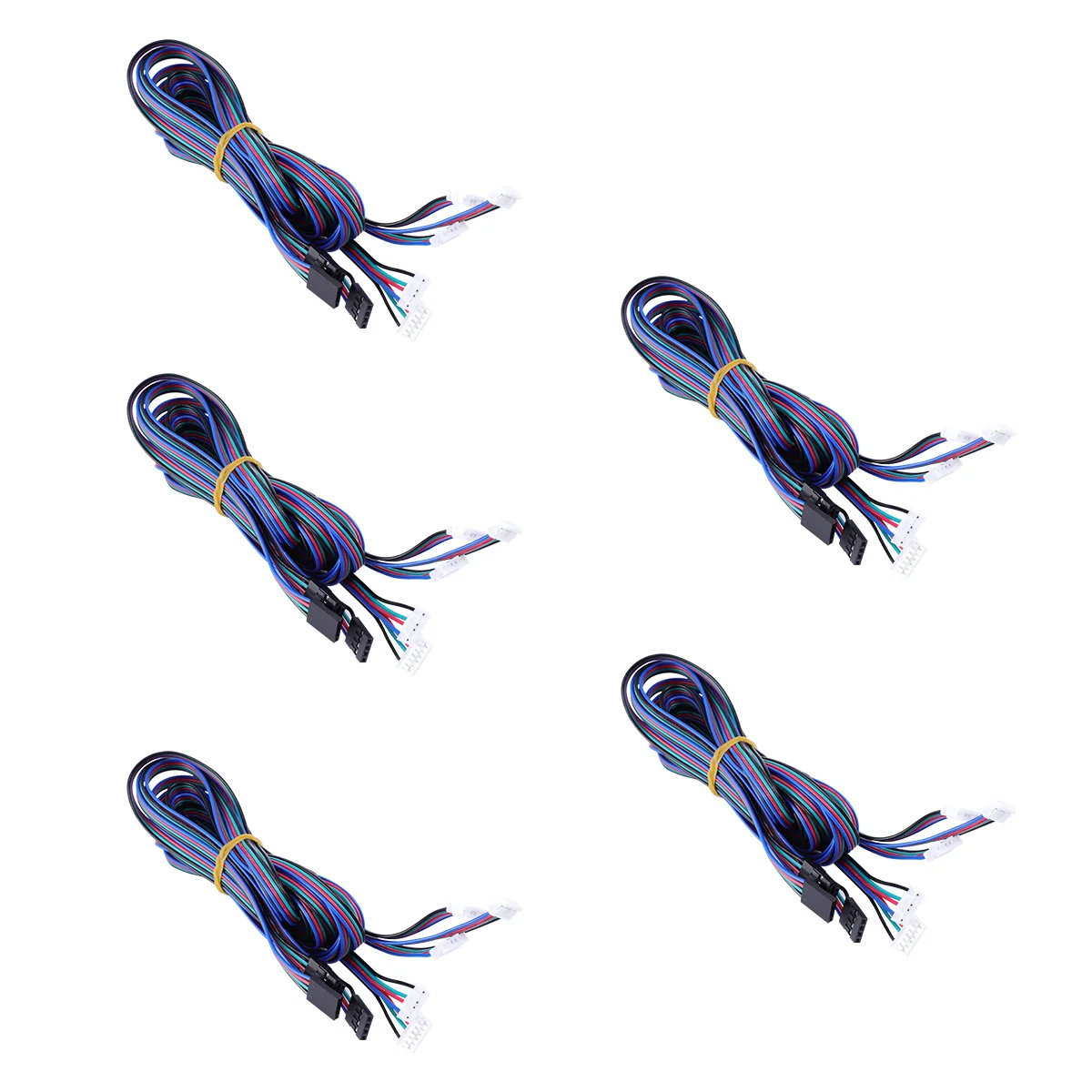 

5 шт., детали для 3D-принтера, удлинительная линия шагового двигателя 1 м, черно-белые разъемы, рампы, совместимый с разъемом кабеля двигателя 3D-принтера