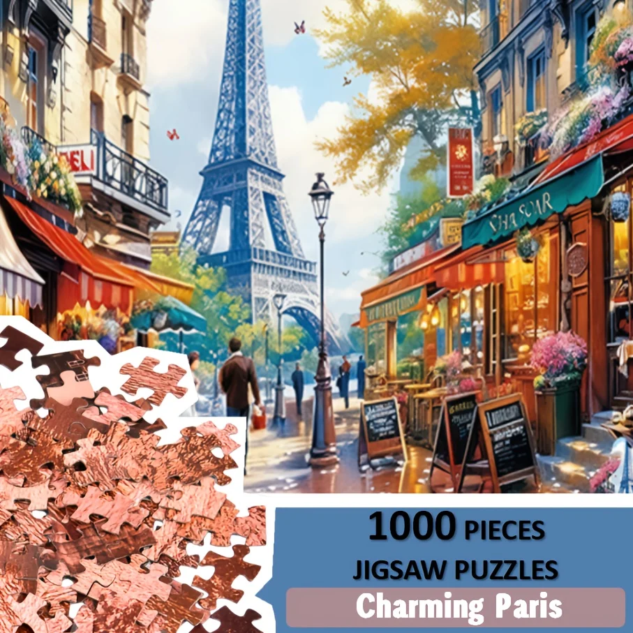美しいパリの芸術作品をフィギュアにしたジグソーパズル。ハロウィーン、感謝祭、クリスマス、新年、誕生日などに最適です。