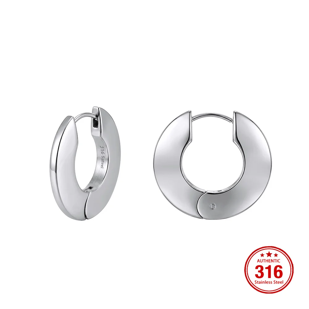 KISS MANDY 316 Stainless Steel Gold Plated Huggie Hoop Earrings Daily Circle Hoop Earrings Prevent Allergy Jewelry HTKE18