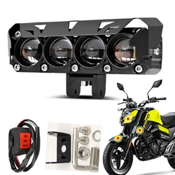 spotlight moto led lamp 4 Lens Projector Headlight for Harley ATV Truck SUV Car Work Light Motorcycle LED Fog lights motor bike