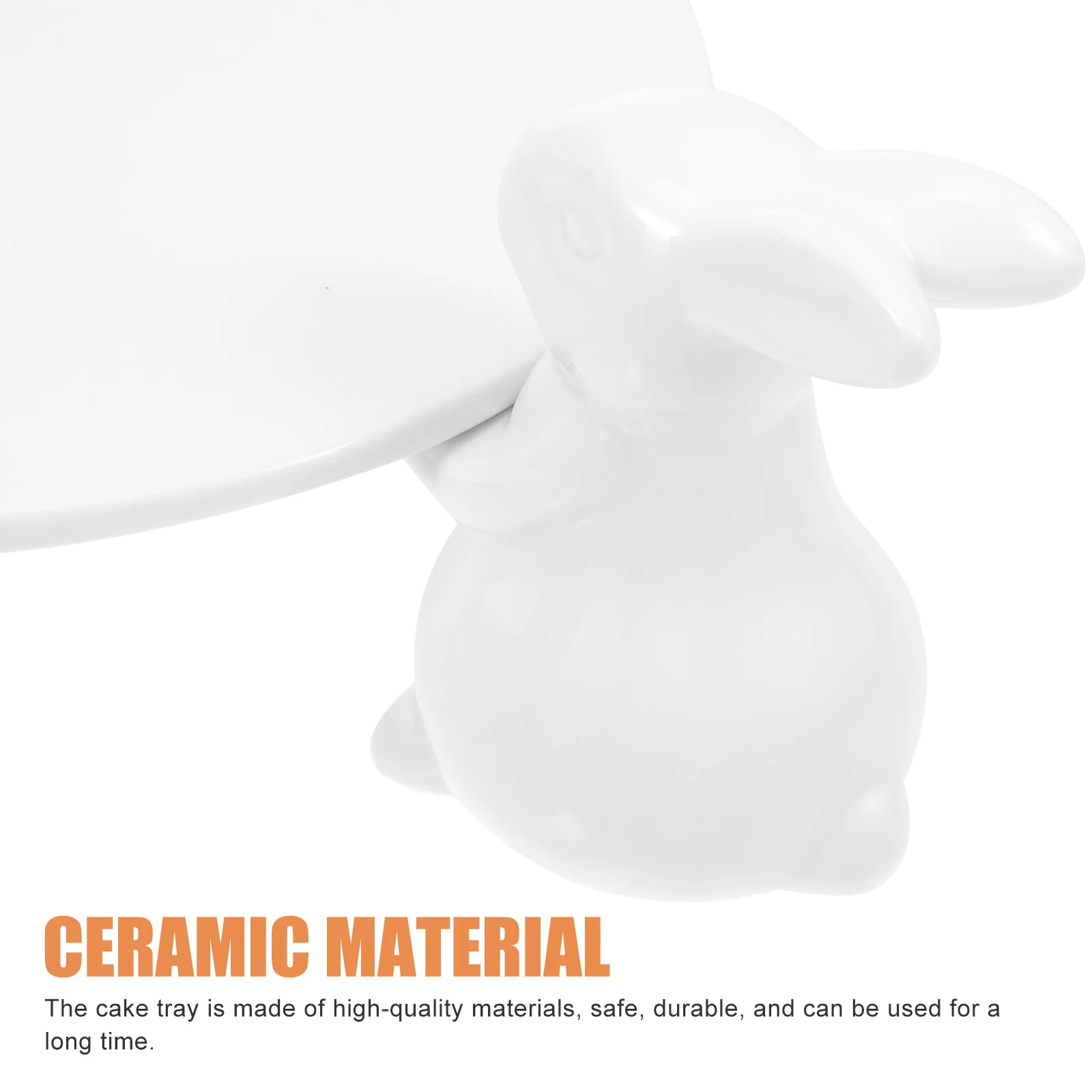 

1Pcs Rabbit Shaped Cake Tray White Ceramic Cupcake Dessert Serving Plate Party Display Stand Decorative Food Storage Holder