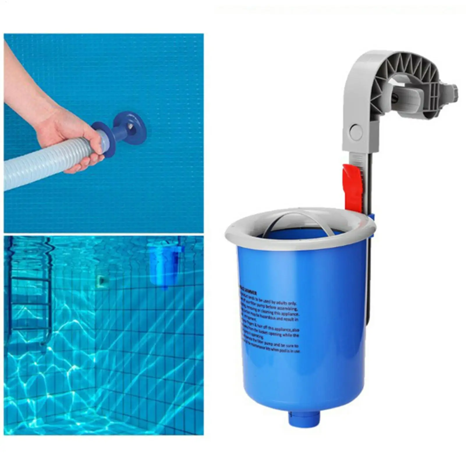 

Automatic Swimming Pool Surface Skimmer Wall Mount Cleaner For Swim Pool Care Cleaning Basket Portable Tool Aboved Ground