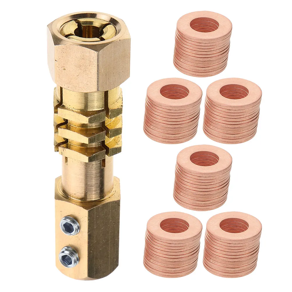 

200pcs Copper Washers Flat Ring Gasket Kit For Oil Drain Plug Sealing Dent Puller Adapter Metric Sealing Gasket Assortment