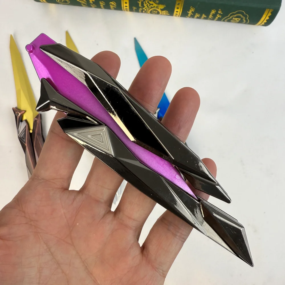 Valorant Singularity 2.0 Butterfly Knife Model Toy - 22cm Zinc Alloy, Non-Sharp Blade, Folding Design, Includes Sheath for Sale