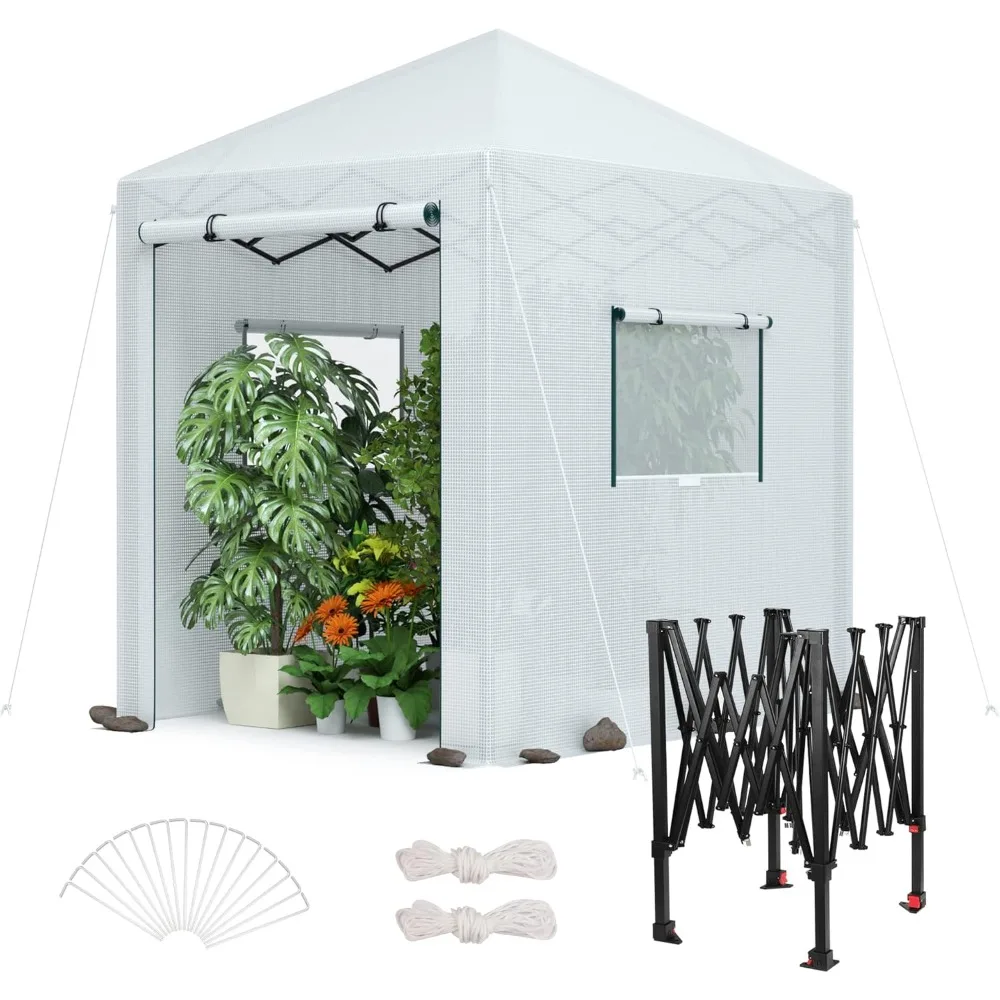 

Greenhouse, 94" x70" x98" Instant Pop-up Heavy Duty Gardening Green House Canopy with Robust PE Cover, Indoor Outdoor Plant Hou