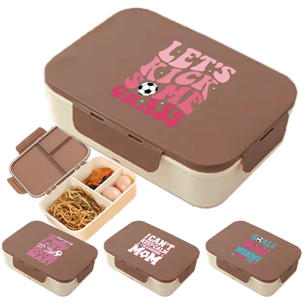 

Divided Bento Box 3 Grid Food Storage Container Flip Top Leakproof Portable 2026 Final Match Reusable for Work Travel Gift