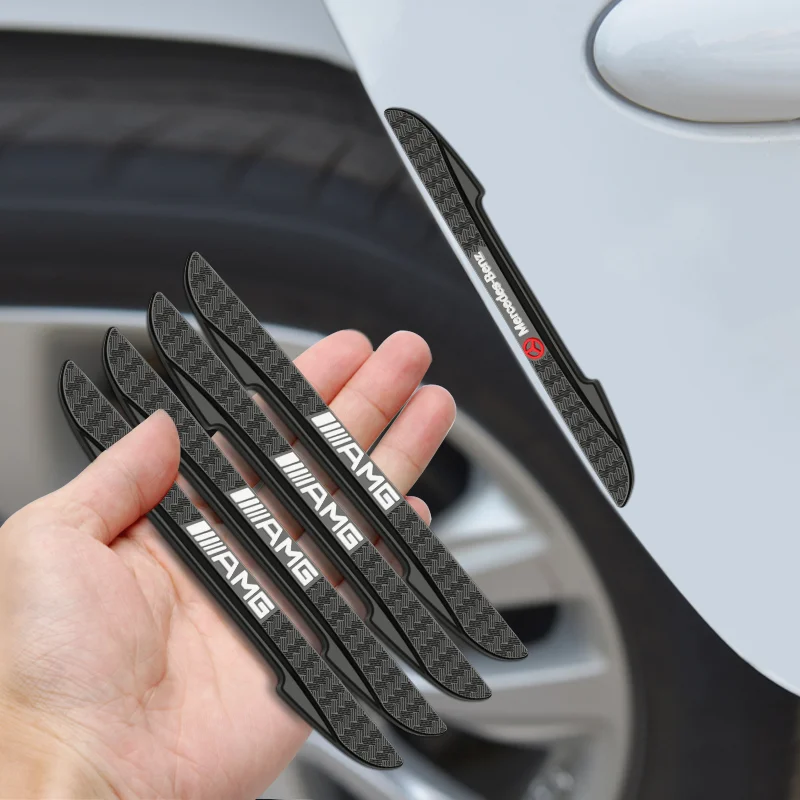 

4pcs Rubber Car Door Edge Protector Sticker Anti Collision Anti-scratch Strips For Mercedes Benz AMG W204 GLC CLA W205 W203 W202