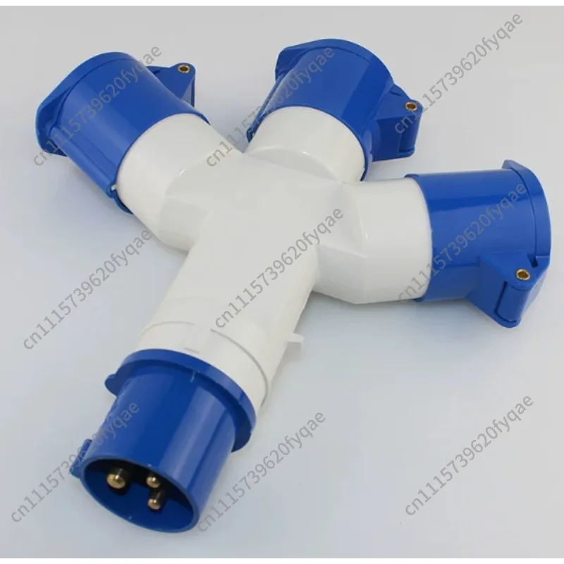 Three-way waterproof industrial aviation plug socket connector Y-type one point three 3/4/5 core