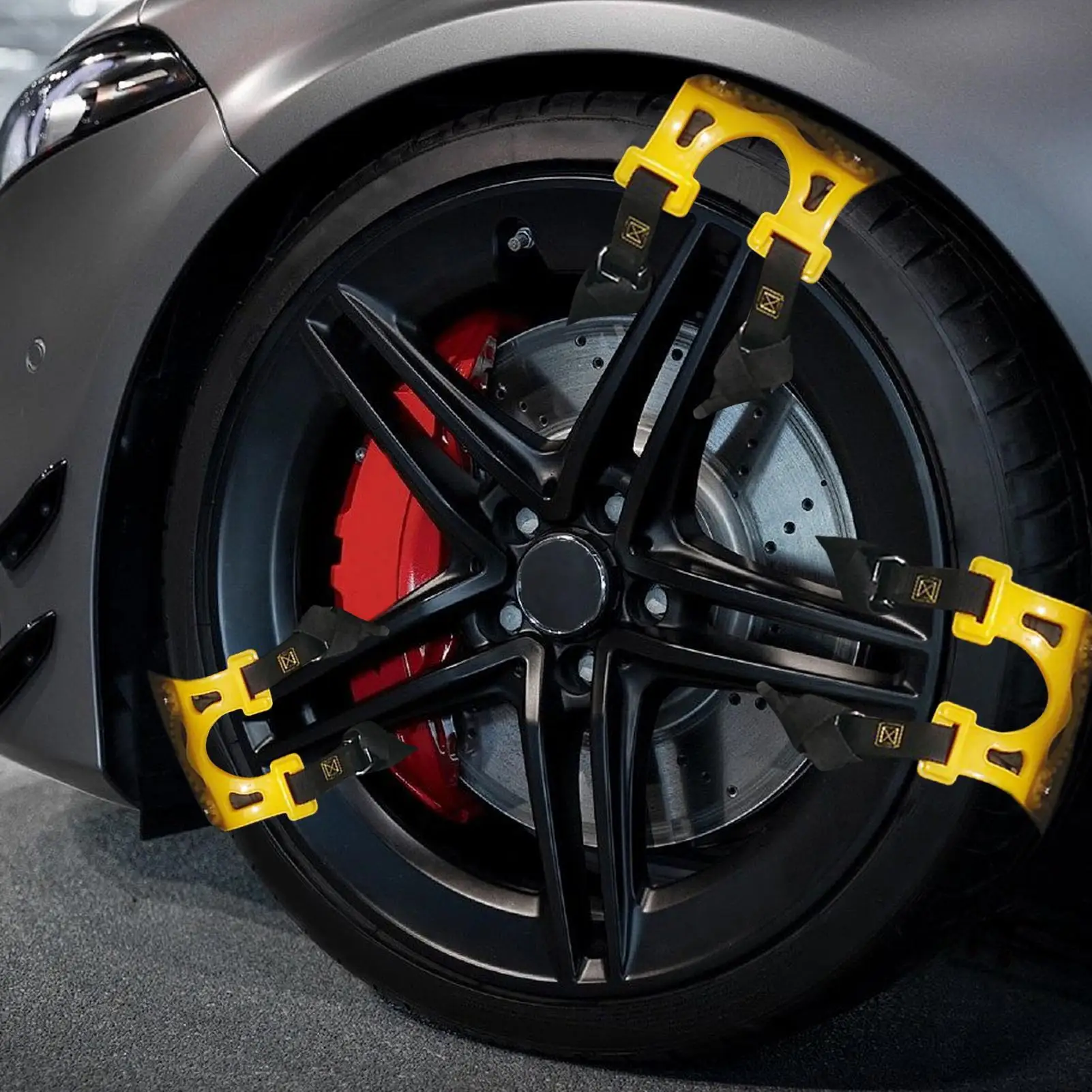 Tire Snow Chains Vehicle Tire Snow Chains Anti-Skid Cold Weather Vehicle Driving Safety Equipment For Outdoor Commuting Rock