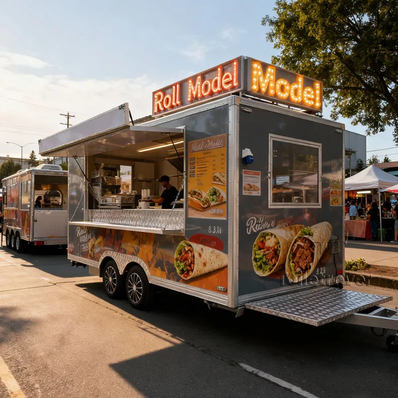 

Fully Loaded Hot Sales Train Food Truck South Africa Coffee Boba Tea Soft Cold Drink Wine Juice Food Trailer With Bathroom