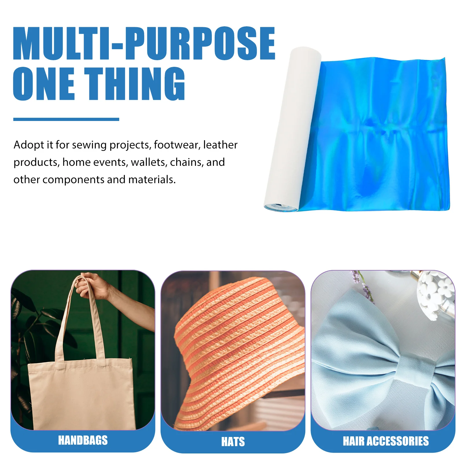 

PU Glitter Sheet Iridescent Fabric DIY Craft Material for Luggage Clothing Costume Making Colored PU Shining Holographic