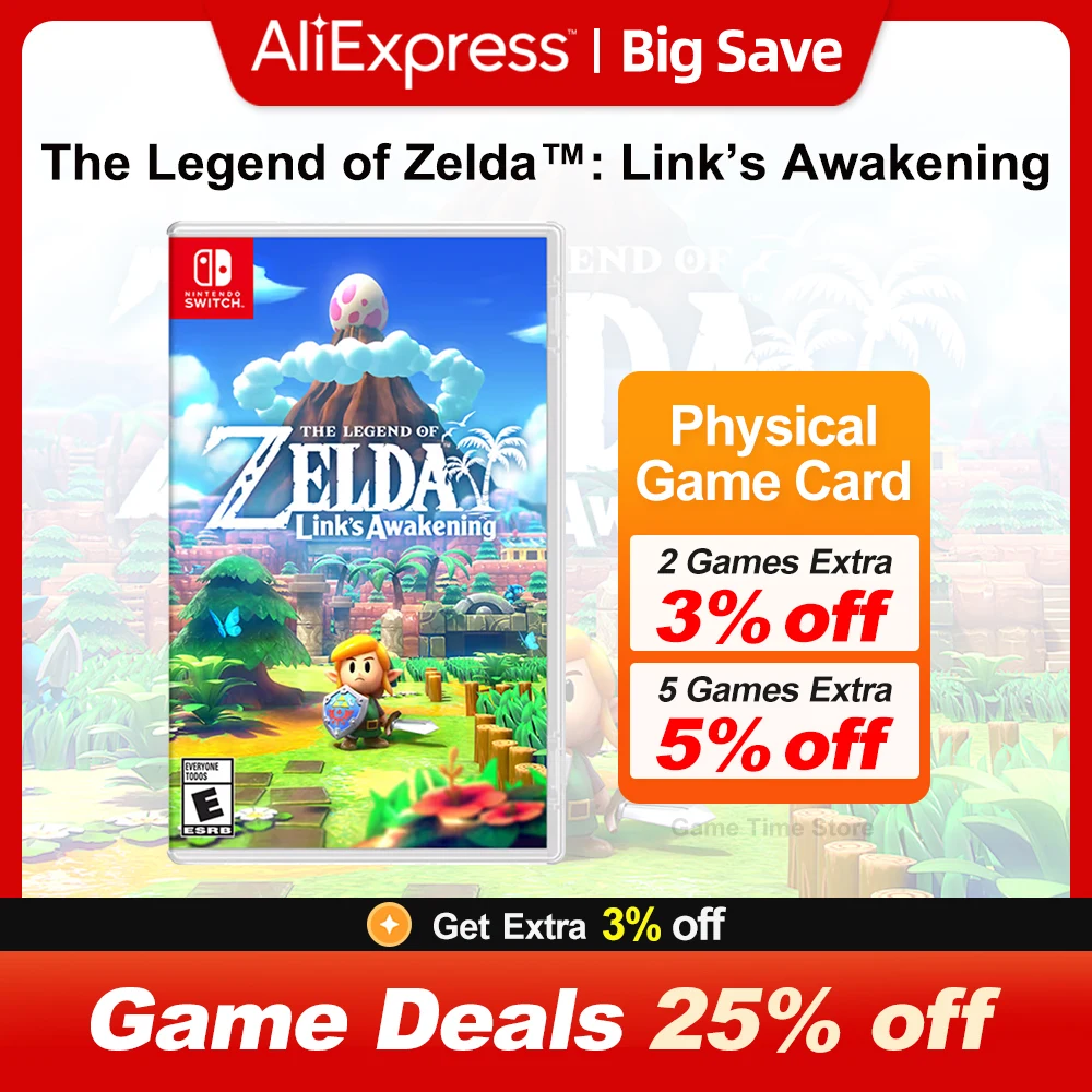 

The Legend of Zelda Link's Awakening Nintendo Switch Game Deals 100% Original Physical Game Card Adventure Genre for Switch OLED