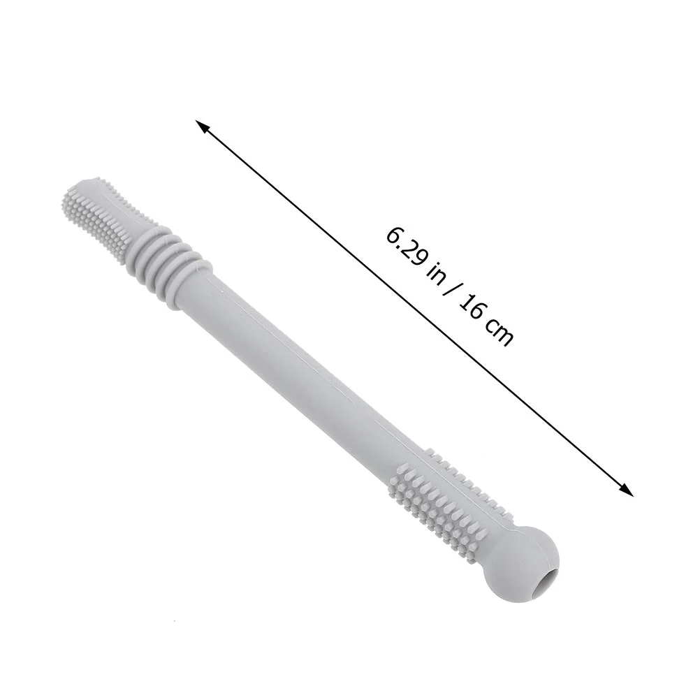 Juguetes de palo de dentición para bebé, mordedor de silicona para bebés, tubo hueco de Gel de sílice para masticar Flexible Molar