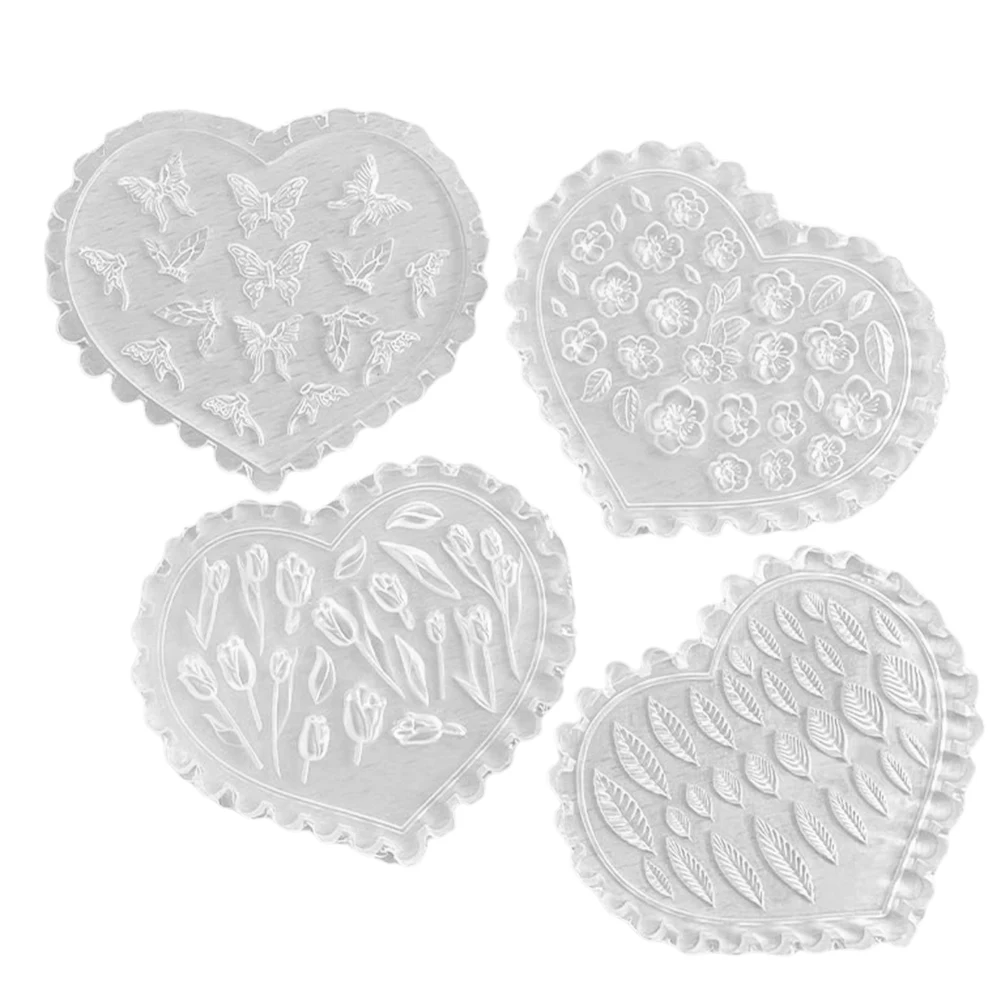 ABZT Spring Polymer Clay Molds,Polymer Clay Silicone Molds,Flower Polymer Clay Molds,Earring Molds for Polymer Clay 4PCS
