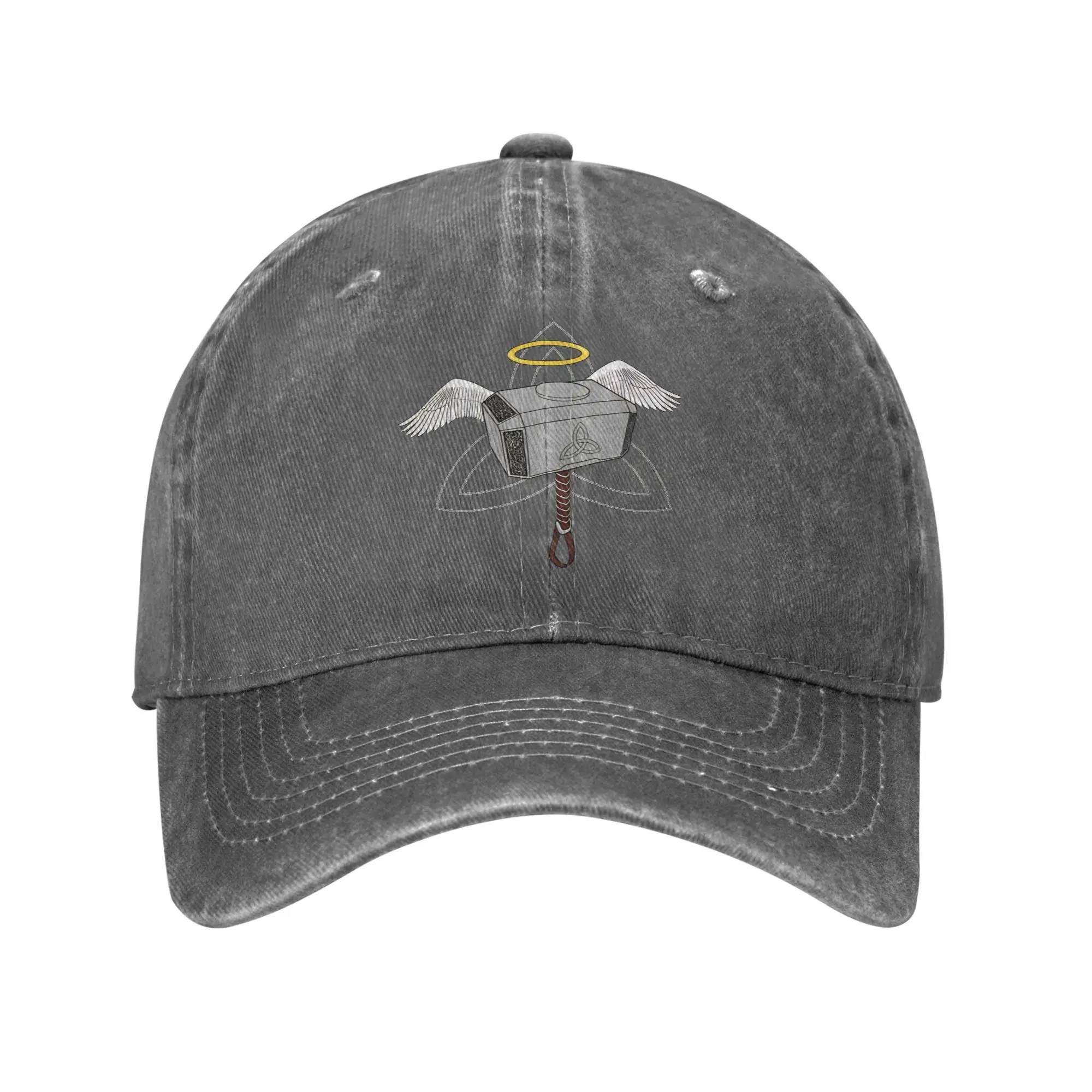 Gorras de Béisbol de Color Puro para Mujer, Gorra con Visera para el Sol, Gorra de Béisbol con Diseño de Thor y Mjolnir RIP
