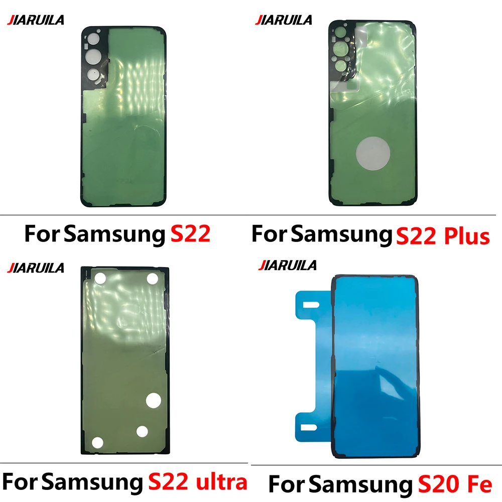 Autocollant de batterie arrière étanche pour Samsung, autocollant de couverture arrière, adhésif pour Samsung S8, S9, S10, S20, S21, S22 Plus Ultra