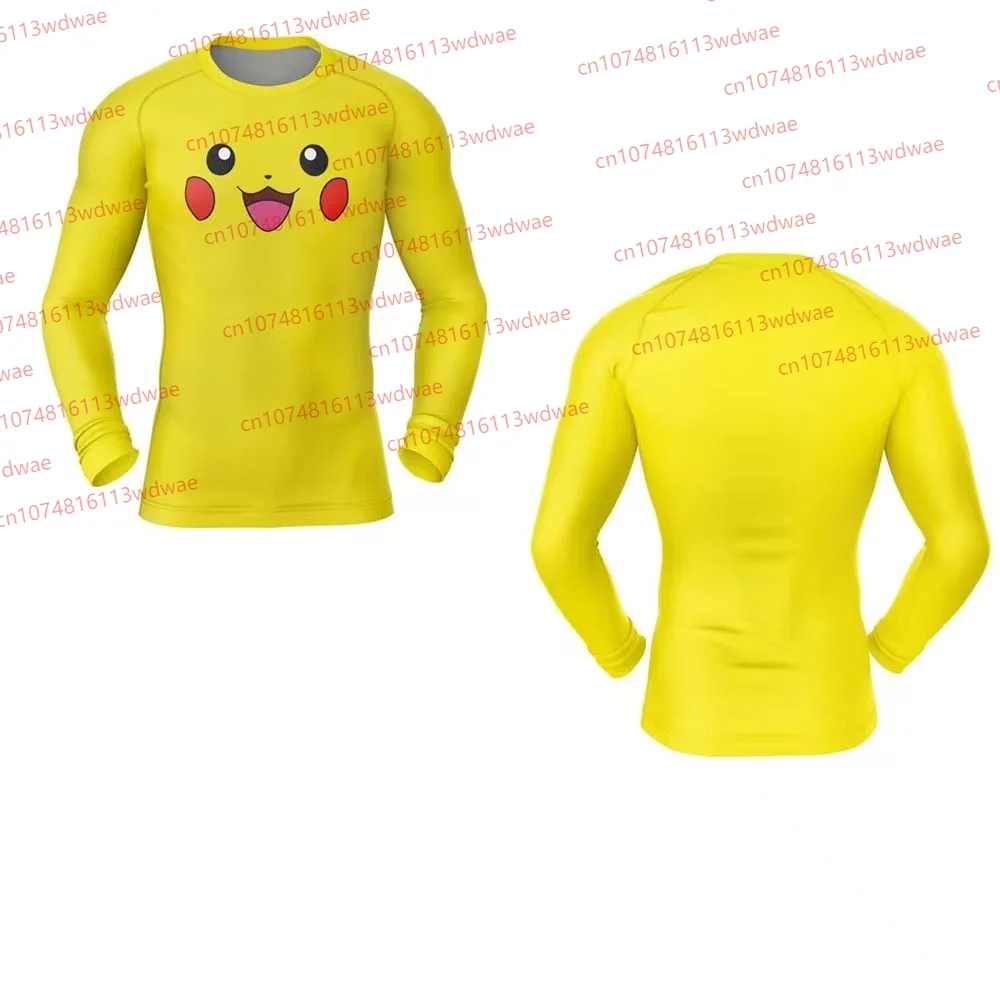 

Pokemon Pikachu Long Sleeve T Shirt Men Women Anime Top Kawaii Streetwear Japanese Anime KID Cosplay Tee Quadratic style
