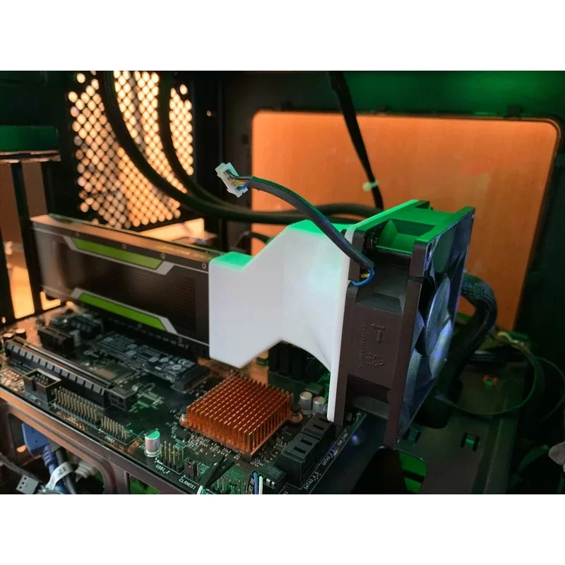 N+ 8CM Cooling Fan Mod, Compatible with for NVIDIA for Tesla P4 M4 T4 GPU